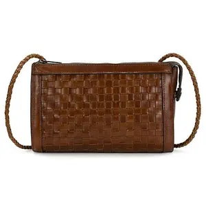 Patricia Nash Civo Woven Leather Crossbody Bag