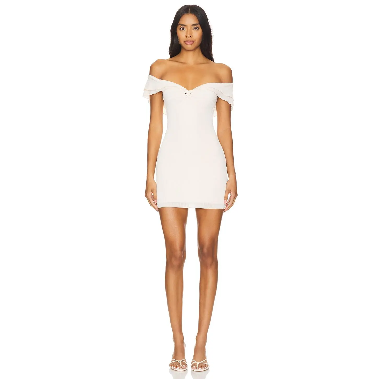 MORE TO COME Graciela Off Shoulder Dress in Cream