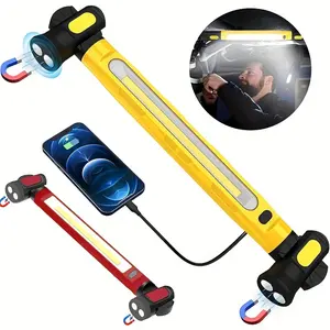 Under Hood Work Light Bar, 3000LM LED Magnetic Light Bar with Hooks, 5200mAh Cordless Rechargeable Hood Light for Mechanic/Car Repairing/Garage