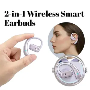 2-in-1 Open-Back In-Ear Headphones Bluetooth 5.4 Wireless Earbuds Low Latency Touch Control Sports Earphones for Running Workout Electronic