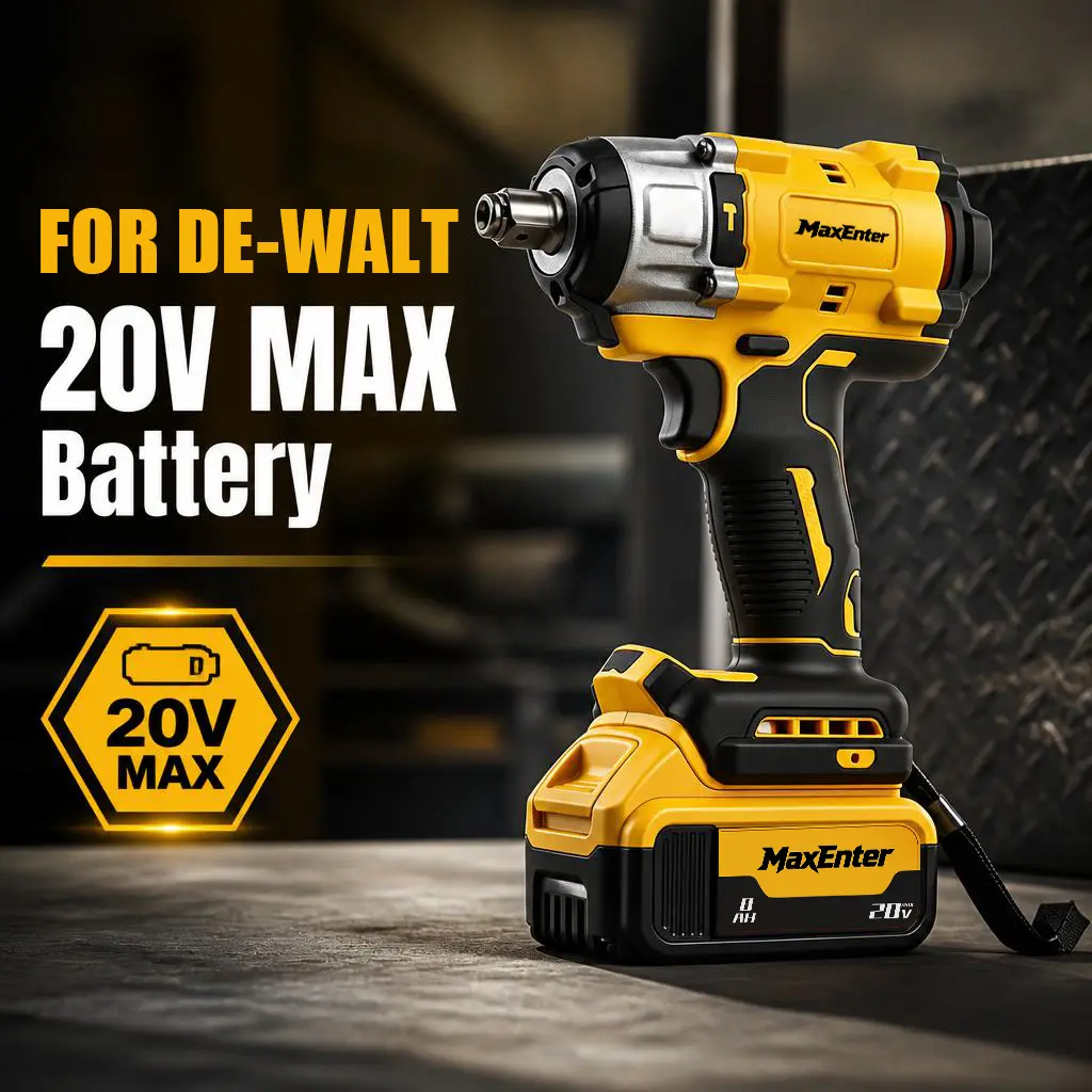 1/2 Inch 430Nm Torque 36V Electric Impact Wrench, Professional Car Tool & Household Task Power Impact Gun - Dewalt 20V Wireless Compatible, Tool Only (Battery Not Included)