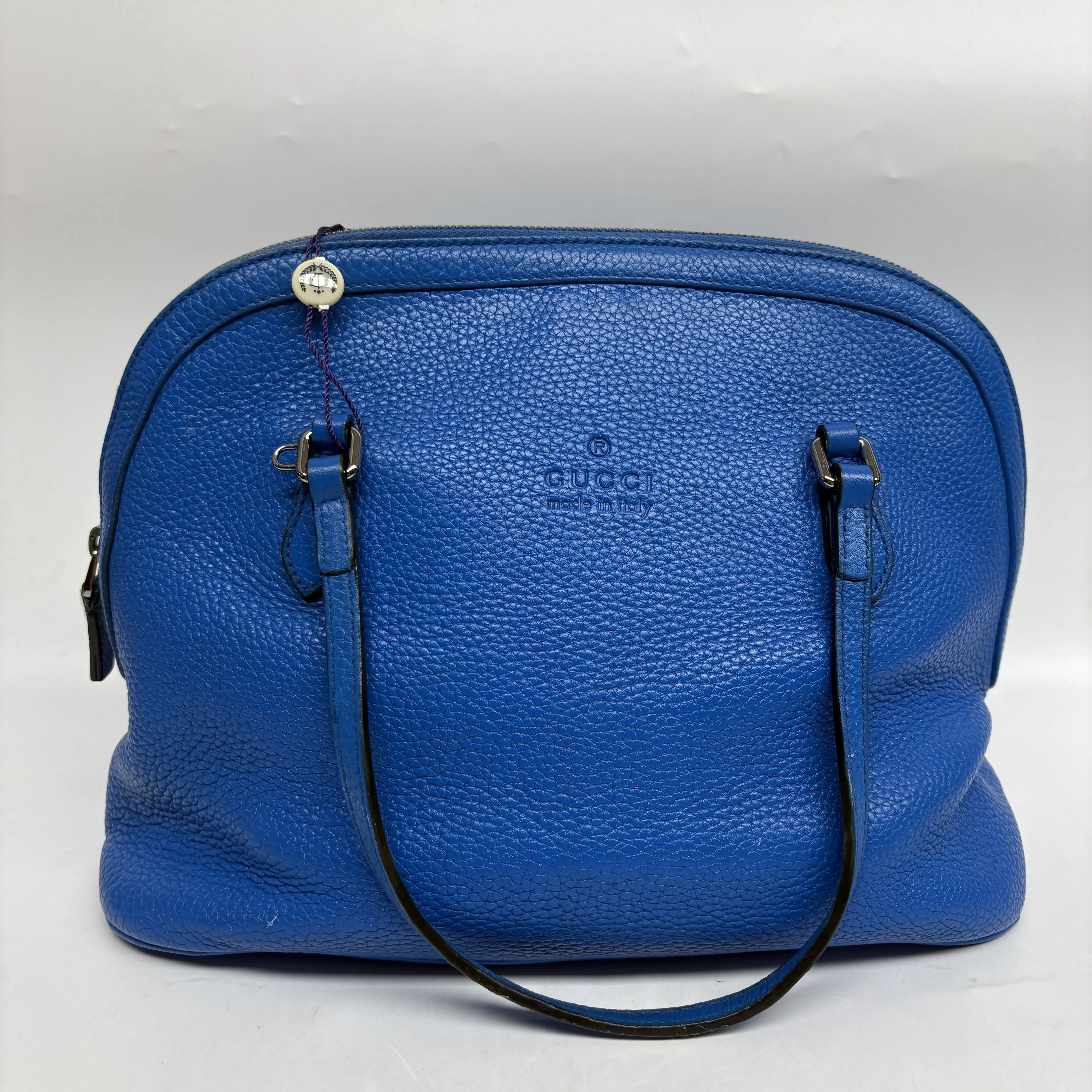 Pre-owned Calfskin Shoulder Bags Gucci Blue Leather Handbag