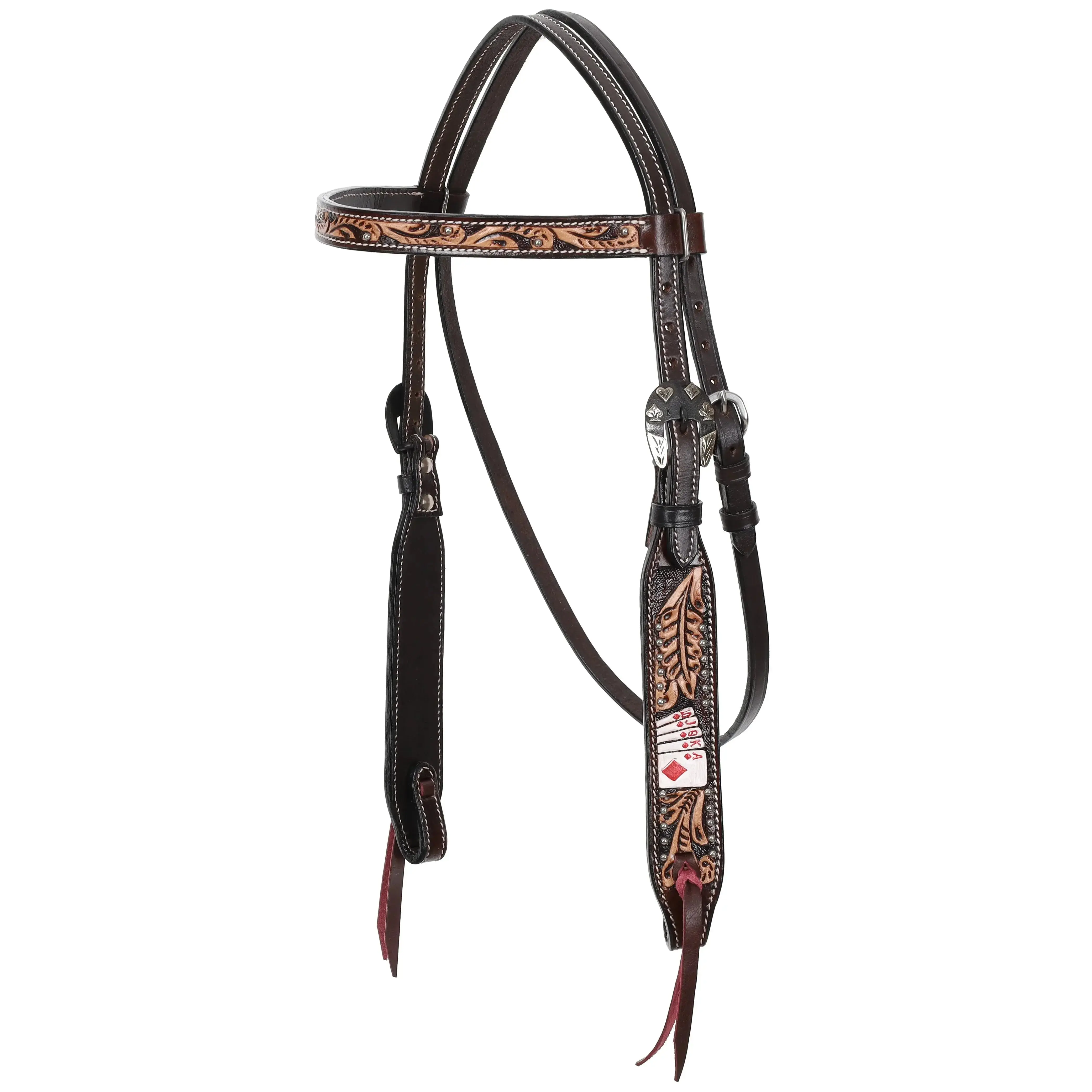 Diamond Flush Browband Headstall horse tack