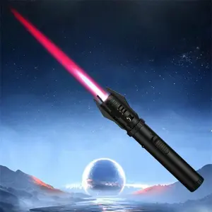 [Not inflated] 1800℃ High Temperature Butane Torch Lighter, Metal Windproof 360° Ignition Adjustable Flame 20cm Long Fire Outdoor Fire Starter with Safety Lock Gift Box