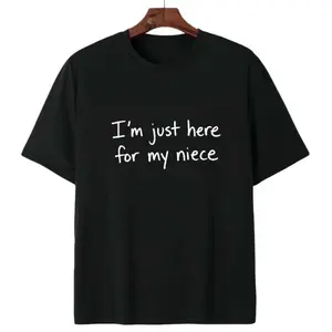 I'm Just Here For My Niece Cute Family Love T-Shirt Sweet Aunt Uncle Niece Bonding Tee