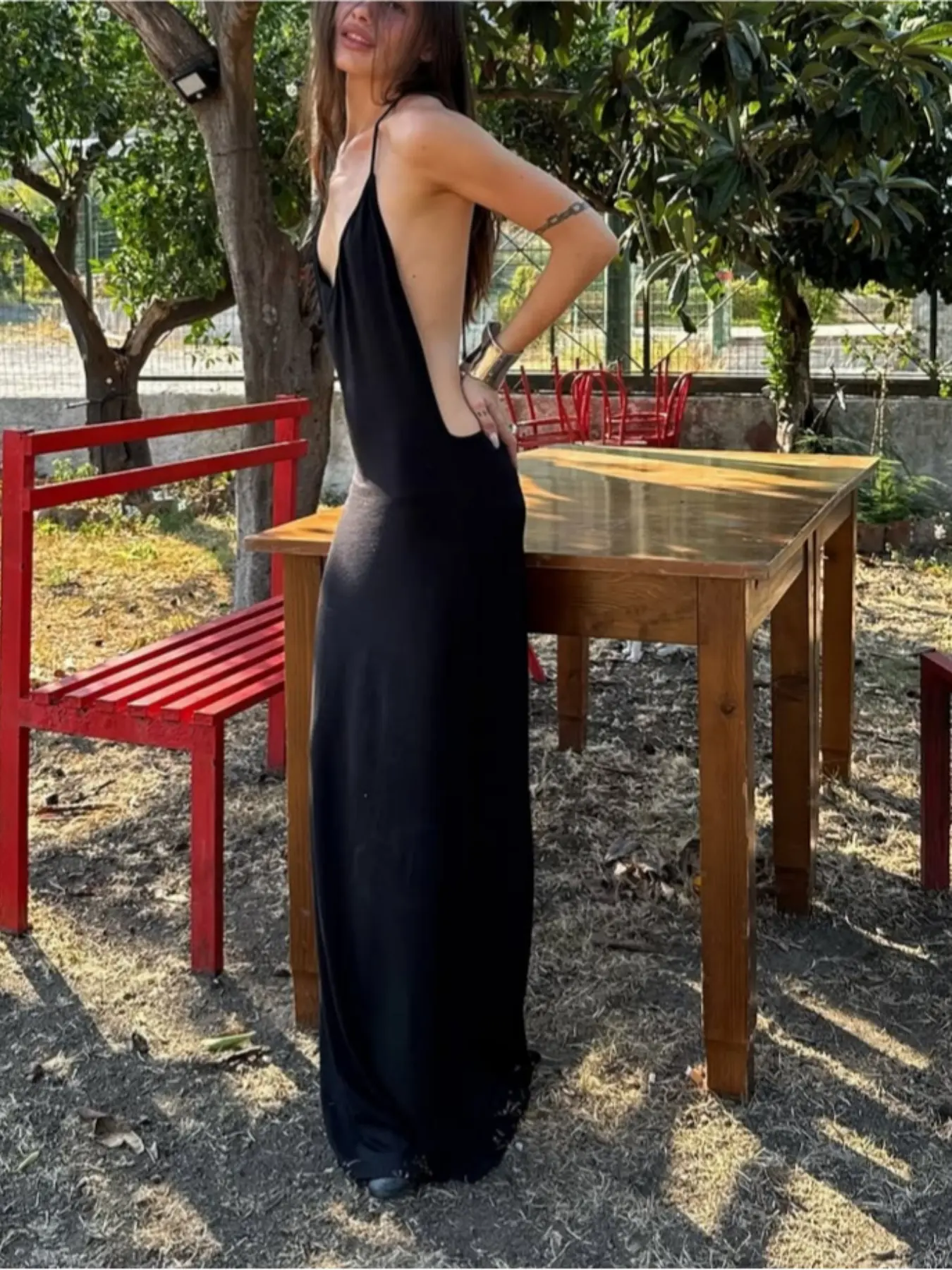 Women's Sexy Backless Cut Out Design Sleeveless Dress, Casual Summer Party Dresses, Elegant Women's Clothing for Daily Wear & Special Occasions