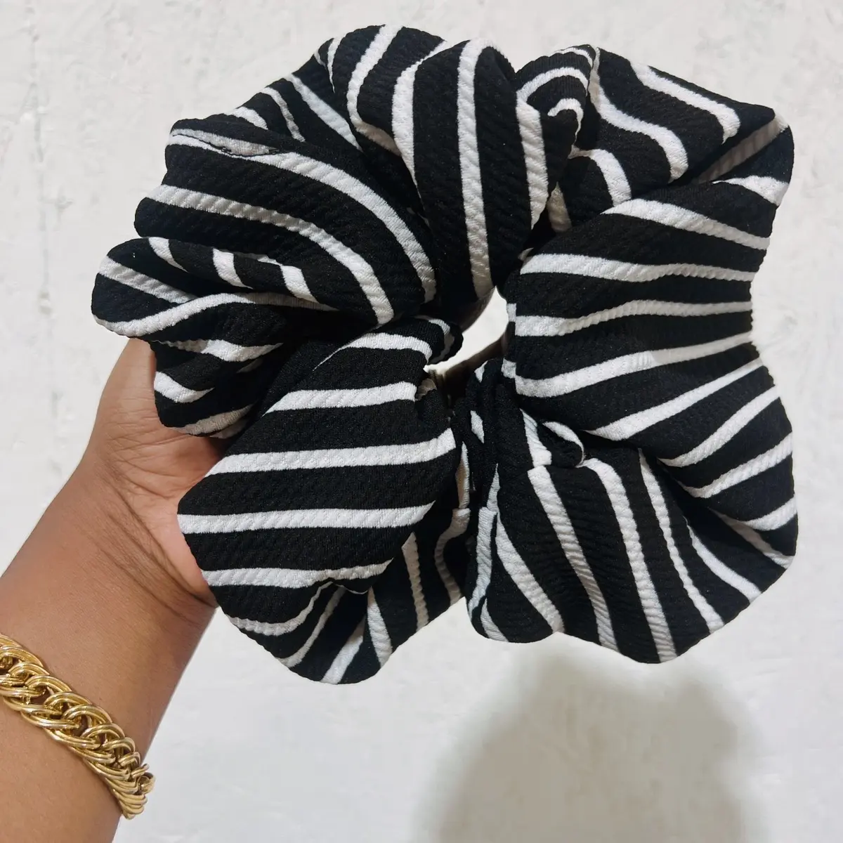 XXL Stripes Scrunchie - Personalized Hair Accessory