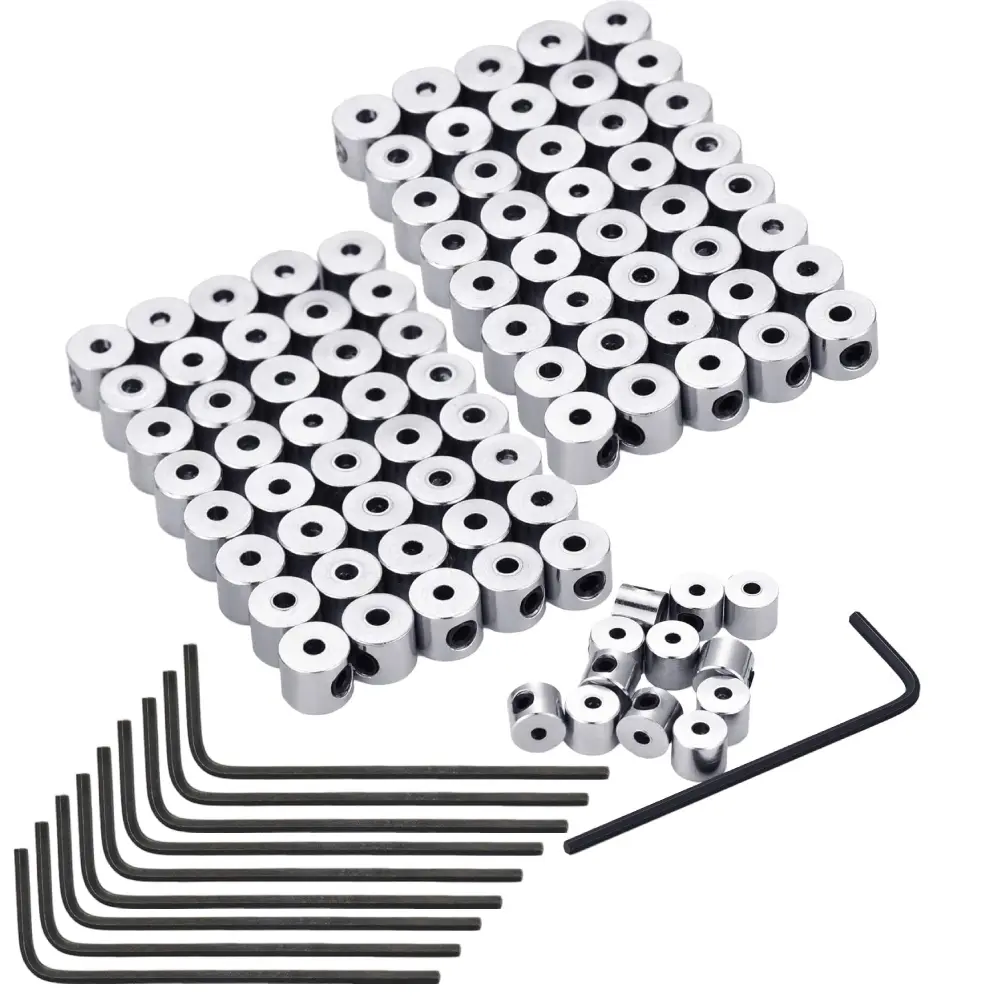 110-Pc Durable Copper Plating Pin Back Holders (6x5mm) - Easy to Connect with Hex Wrenches, Backstock Locks & Springs, Locking Tool for Brooches, DIY Jewelry Makers