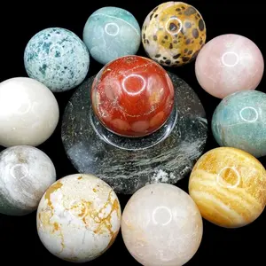 Crystal Sphere | Ball | Orb | Healing | Quartz | Jasper | Calcite | Gemstone | Altar Decor | Gift