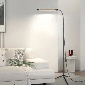 USB Powered Floor Lamp Tripod, 30+12 Inch, 3 Color Temperatures, 3000k-6500k, 10 Brightness Levels, Eye-Friendly LED, Flexible Neck, Aluminum Frame