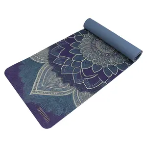 Non Slip TPE Yoga Mat (72"Lx24"Wx1/4" Thick) with Strap - Soft Premium for Men/Women, Pilates/Fitness Grippy Easy Cleaning Durable Support Cushioning