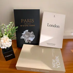 Decorative Books Set for Coffee Table, 3-Piece Room Decor Fake Books, Home Decoration Realistic Book Stack, Shelf, Entryway, Fireplace Mantel, Home Office Decor