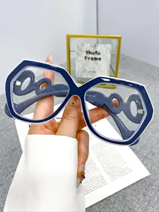 New Large Frame Fashion Flat Mirror Glasses, Unisex Suitable for Photography and Daily Wear, Stylish Decorative Eyewear for Men and Women, High Quality Eyeglasses