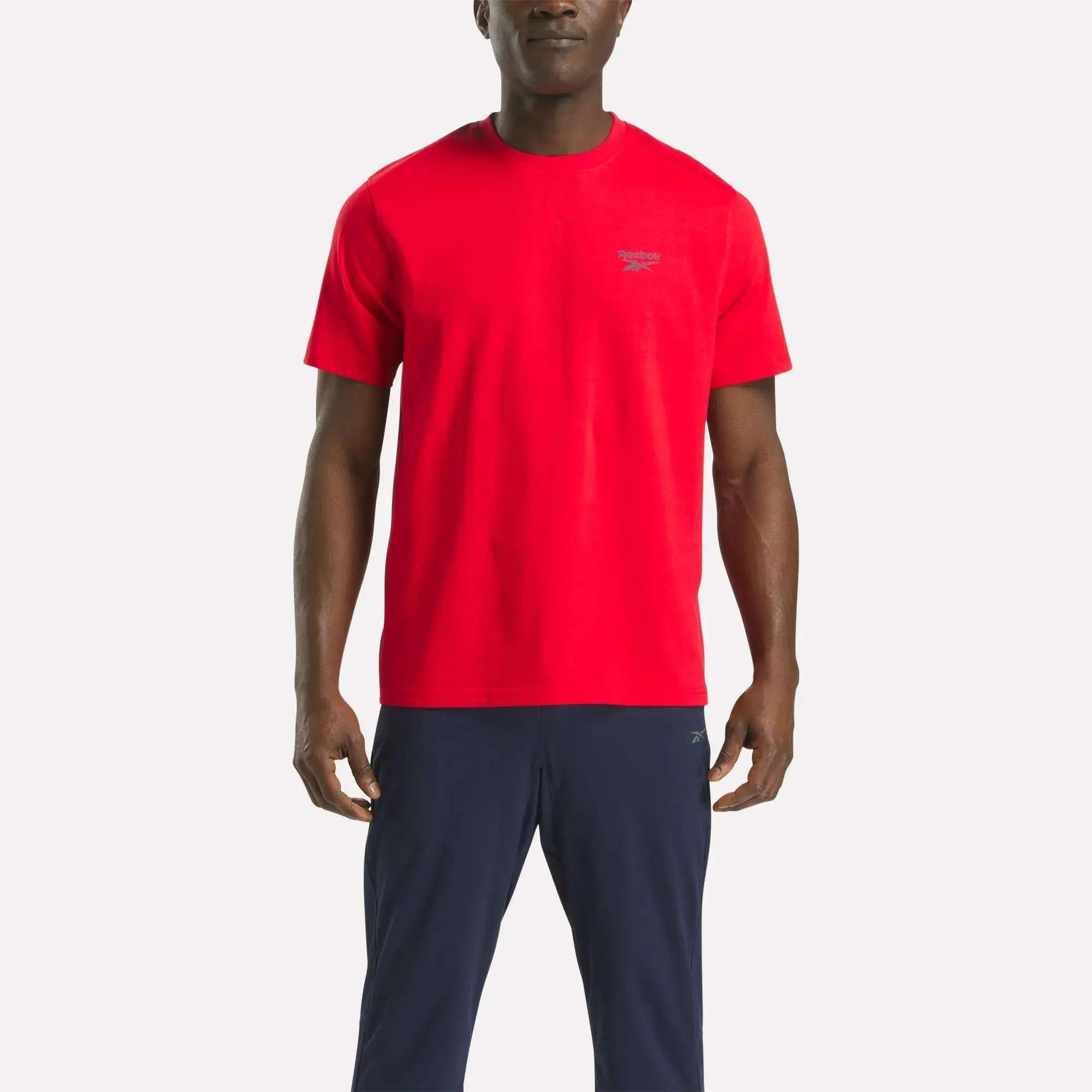 Reebok Men's Small Logo Crewneck Short Sleeve T-Shirt