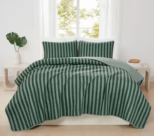 Truly Soft Weston Stripe 3-Piece Full/Queen Quilt Set