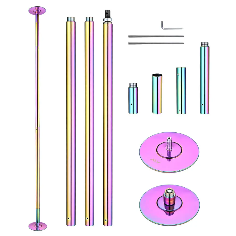 Yescom Home Fitness Colorful Spinning Dance Pole D45mm 12ft