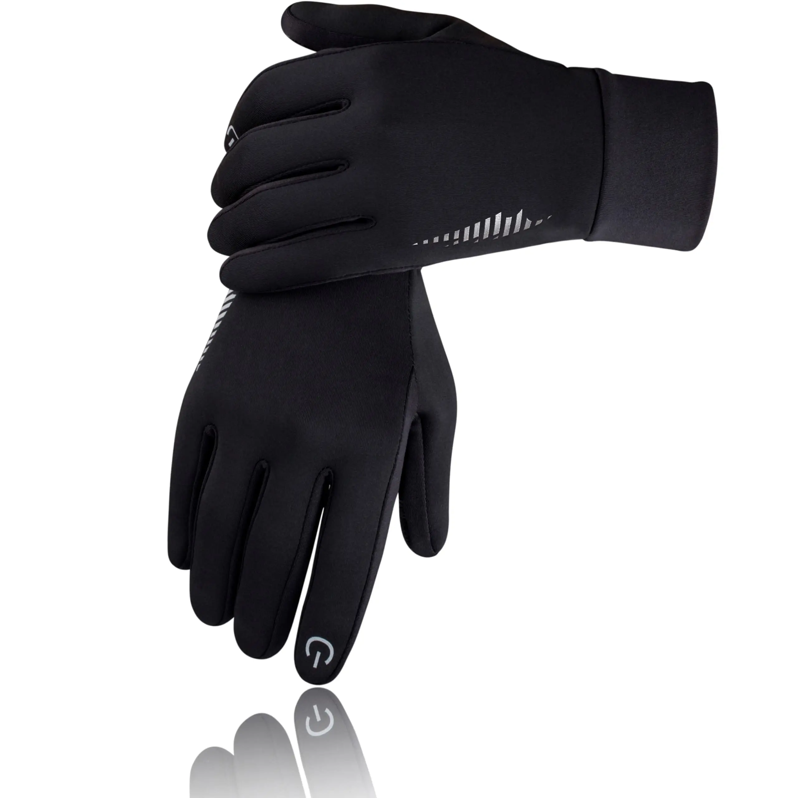 Winter Gloves for Women & Men Touch Screen Compatible Thermal Warm Gloves with No-Slip Grip for Running Cycling Hiking Driving Walking Sports & Gaming(No Heating Function)