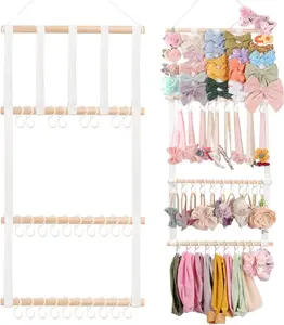Headband Holder Hair Bows Organizer for Girls, Baby Headbands Hair Accessories Organizer Storage Wall Hanging Decor for Toddler Girls Room