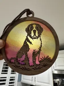 Saint Bernard Suncatcher for Sunny Window