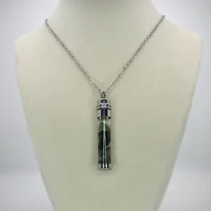 Moss Agate Moon Water Necklace