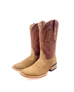 Cowboy Boot in Light Brown Rough Out