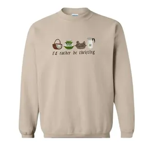 I’d rather be thrifting embroidered sweatshirt / thrifting embroidered sweatshirt
