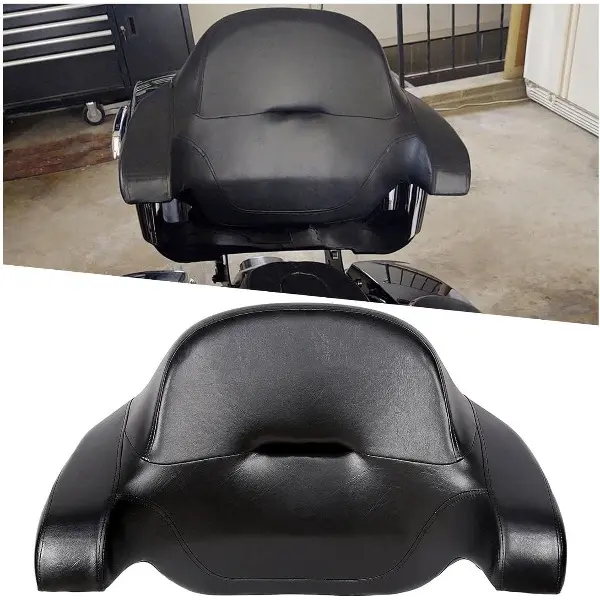 King Chopped Tour Pack Wrap Around Backrest Compatible with Harley Davidson Touring Electra Glide Road King Street Glide Road Glide Electra Glide 2014-2024 Tour Pak Trunk Back rest Pad Motorbike Automotive Motorcycle Accessories