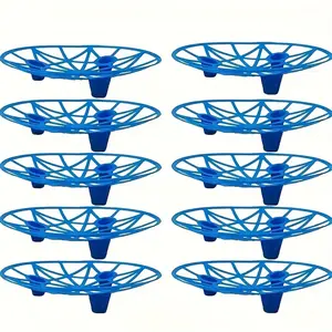 10pcs Durable Plastic Watermelon Support Trays, Anti-Rot Sturdy Design, Ideal for Melons Pumpkins, Farm Produce Organizer, Circular Tray, Outdoors, Garden Supplies