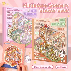 3D Scene Sticker Book Set, Art Stickers, Creative Craft Kit for Kids & Adults, Home Decor & Gift Ideas, Fun DIY Activity, Perfect for All Ages