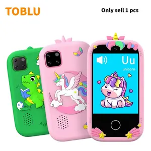 TOBLU cartoon phone, 2.8-inch touch color screen, 32GB memory, 600mAh battery, suitable for children's birthday gifts, photography/video/music/recording/games/basic knowledge/calendar/alarm clock/counter/flashlight/piano
