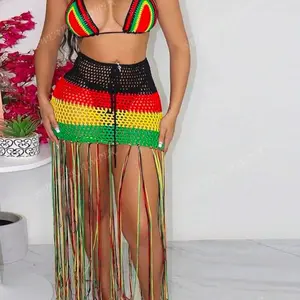 Jamaican crochet skirt set