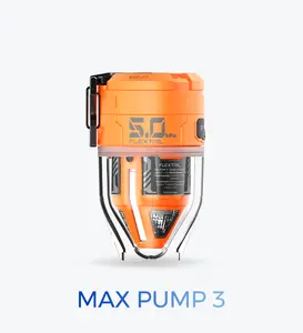 FLEXTAIL Max Pump 3 Air Pump for Inflatables Portable with Camping Light Transparent Design 5.0 kPa Pressure 500 L/min Airflow 6 Nozzles - Inflating Bed