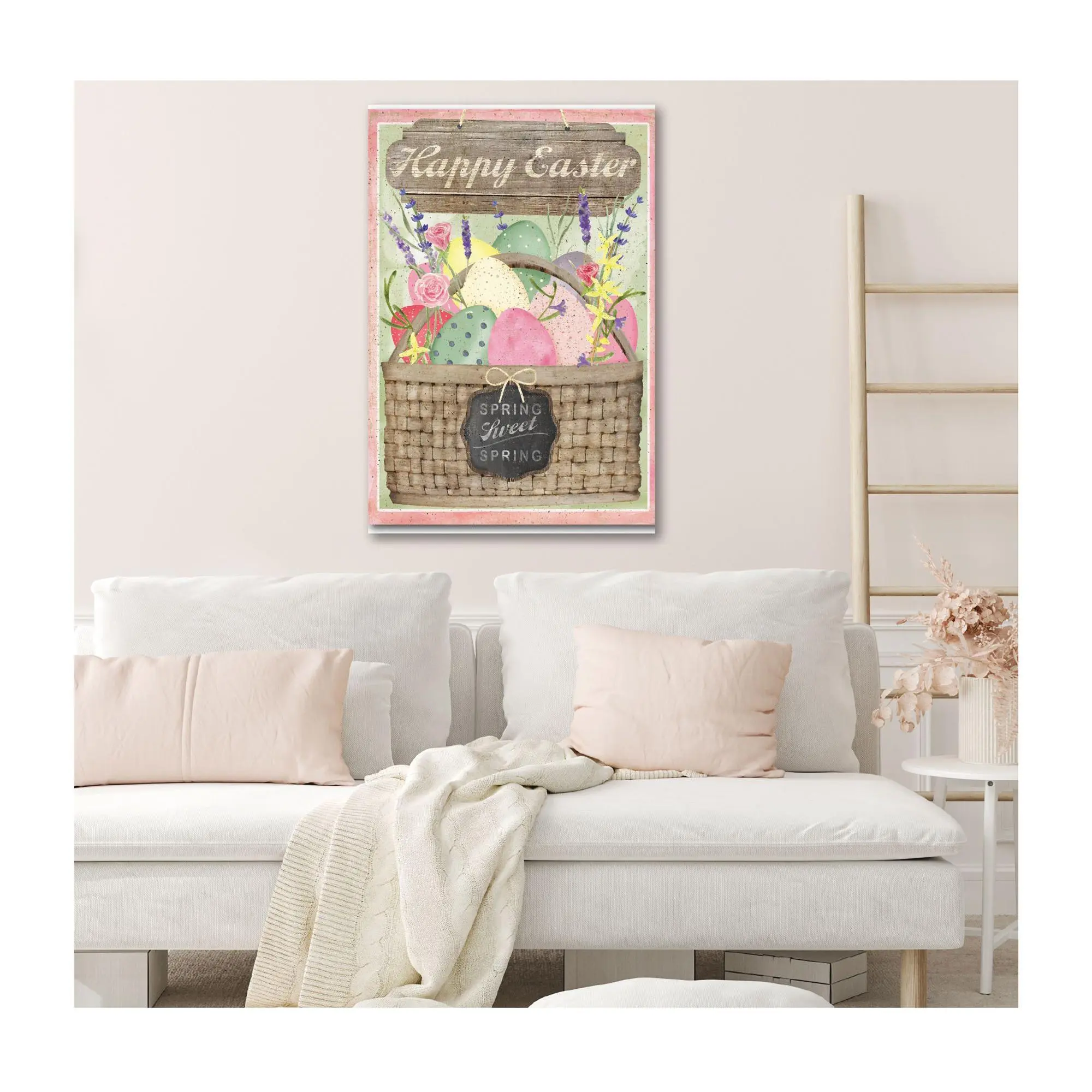 Courtside Market Easter Basket 24x36 Canvas Wall Art