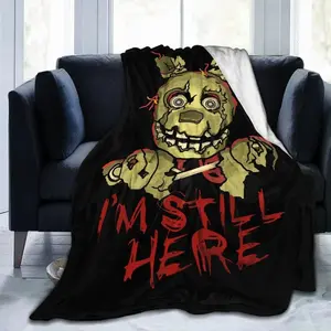 Five Nights at Freddy's Springtrap Flannel Blanket Premium Fleece Breathable Warm Throw for Home Bedroom Bed Sofa Office Dorm Camping Gift