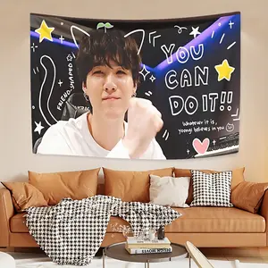 SUGA  Tapestry, Exquisite Patterns, Soft Fabrics, Perfect for Sofa or Bed Decoration, Comfortable Home Decoration, Bohemian Home Decoration