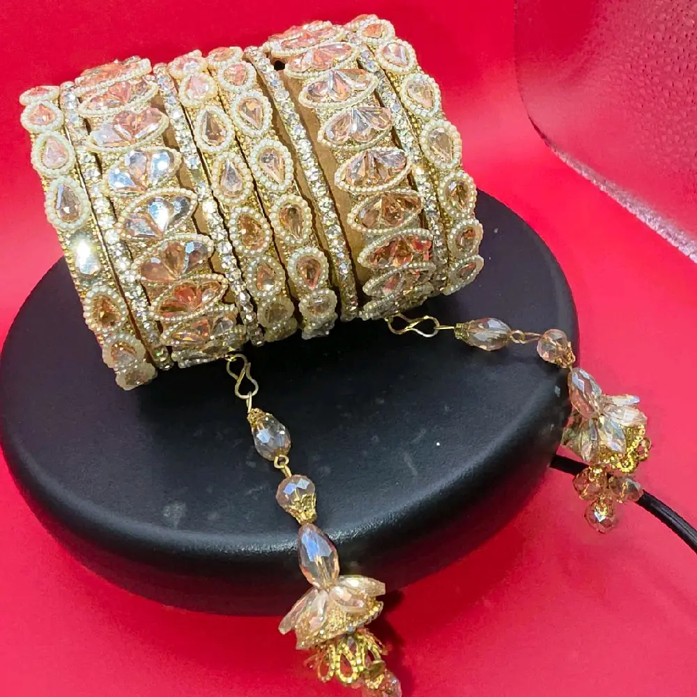Wedding Bridal Bangle Full Set - Available in 2.6 and 2.8 Sizes, Please Select Your Size Before Ordering