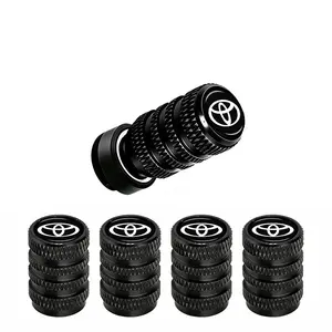 Red & Black Tire Valve Stem Caps 5 Pack Universal Car Tire Valve Stem Protective Covers Auto Parts & Car Accessories Dustproof Leak-Proof Seal Fit for Toyota Most Cars SUV Trucks Wheel Tire Valve Stem Protection
