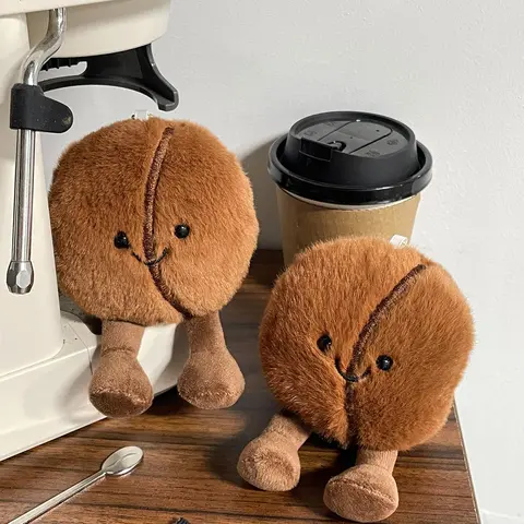Cute Plush Keychain Trio, Coffee Bean & Taco Sandwich & Egg Design Keychain, Fashion Accessories for Women & Men, Keychain Kawaii, Cute Soft Keychains, Cute Keychain Accessory