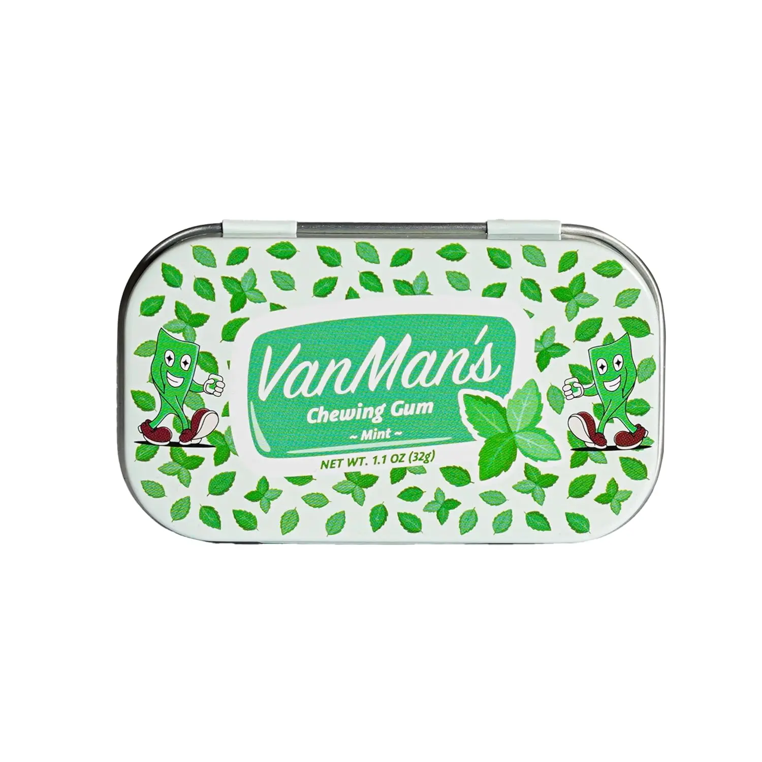 Vanman Remineralizing Chewing Gum with Grass-Fed Cattle Bone Hydroxyapatite and Organic Peppermint Extract \u2013 Sugar Free Chicle and Mastic Gum - Fresh Mint Flavor, 1.1 oz, 1 Pack
