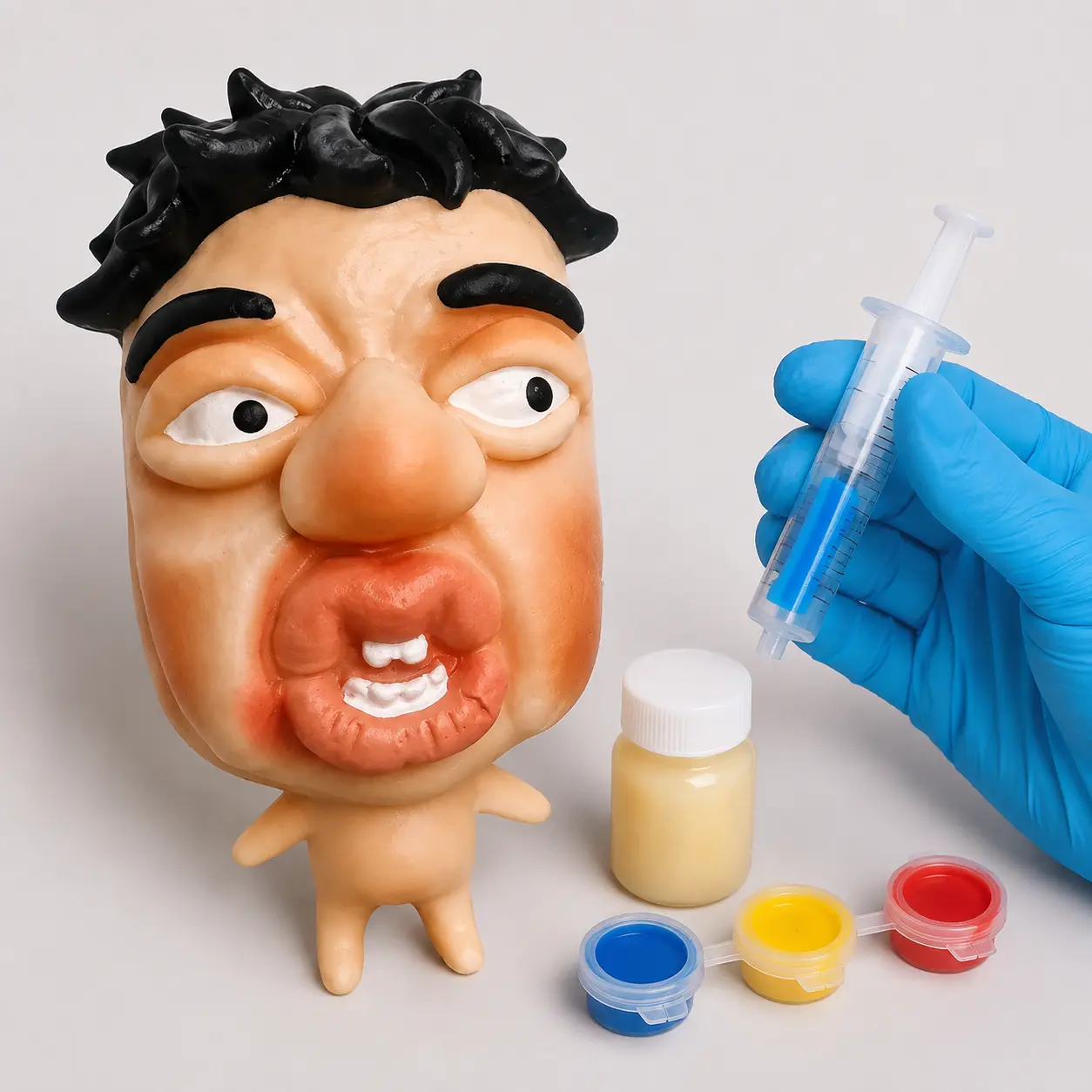 DIY Big Head Colleague Squeeze Pimple Toy - Stress Relief Fidget Squishies Toy for Adults, DIY Lovers, Halloween & Christmas Gifts with Endless Replay Value