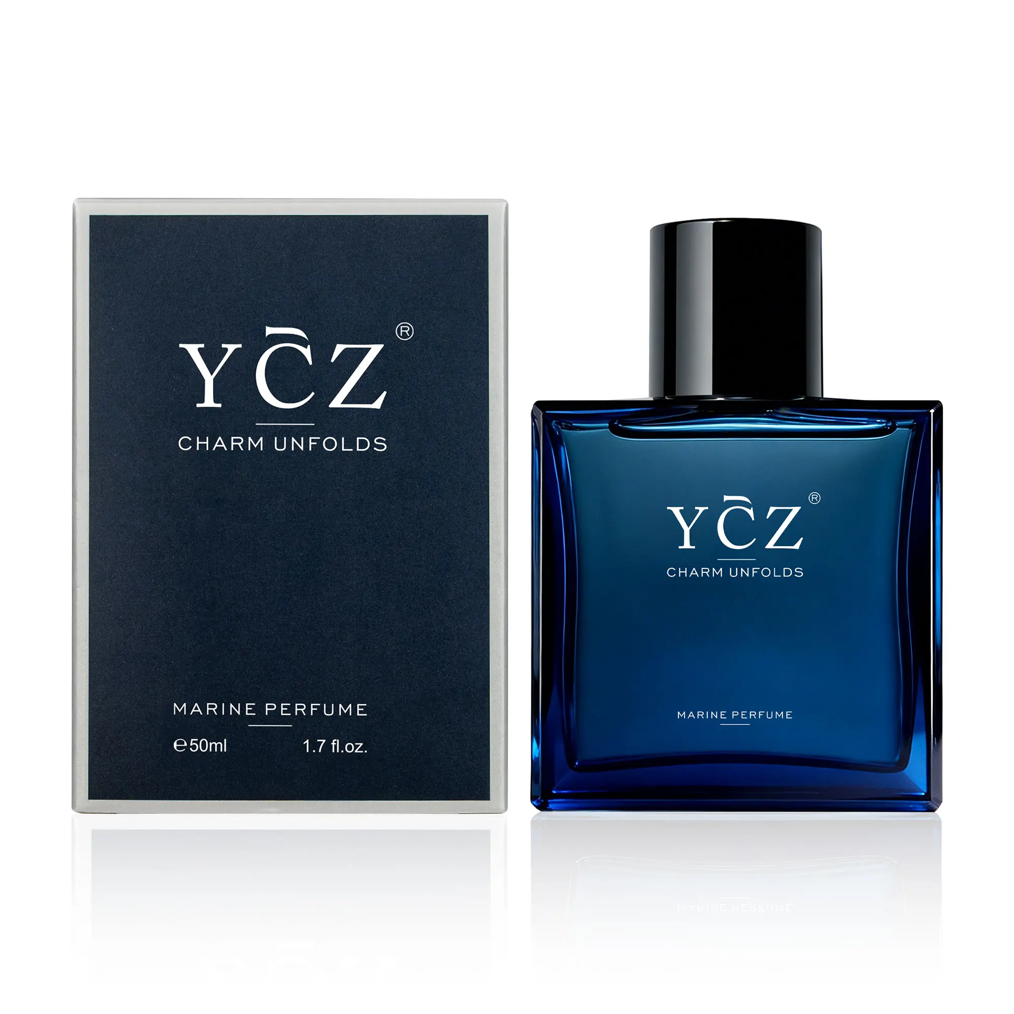 YCZ Midnight Marine Eau de Parfum 1.7 fl oz | Aromatic Marine Fragrance for Men, Magnetic & Sensual, Long-Lasting for Dates and Everyday Wear, Inspired by the Effortless Attraction That Naturally Draws People Closer