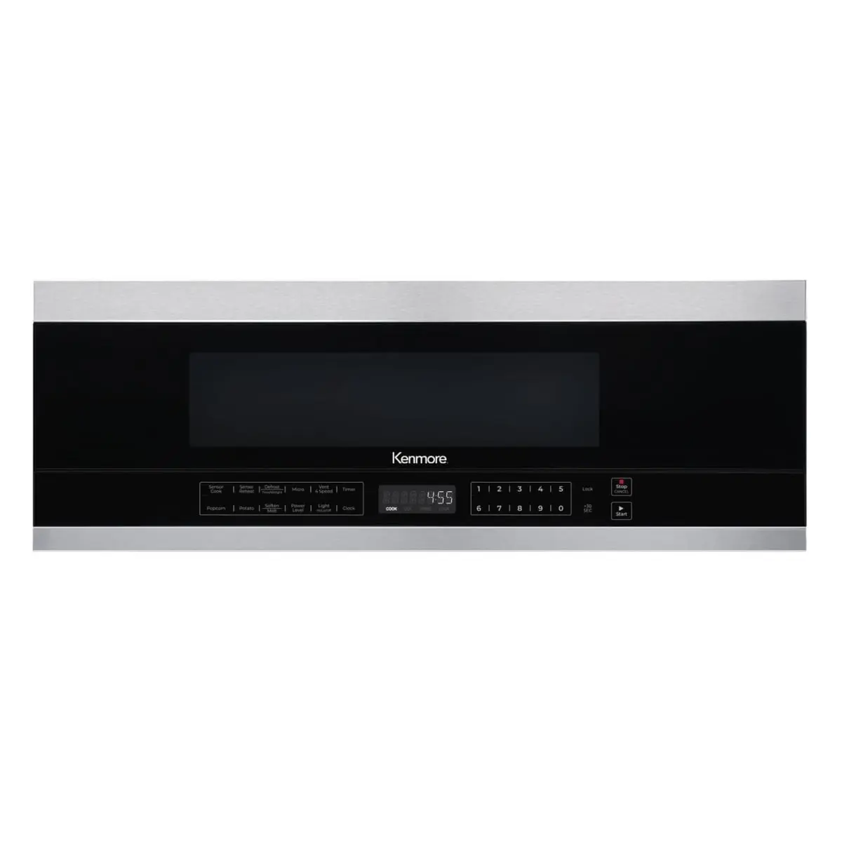 Kenmore KKOTRLP1.2-SS 30 in. Over-the-Range Stainless Steel Microwave Oven, Gray - 1.2 cu ft.