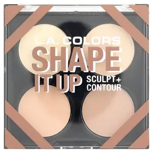 L.A. Colors Sculpt + Contour, 4-Color Contour Palette, CFP638 Shape It Up, 0.49 oz (14 g)