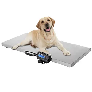 Veterinary Scale, 1100lbs Heavy Duty Digital Livestock Platform Scale with Power Adapter for Vet Animal Pet Cat Dog Cattle Lcd Measurement