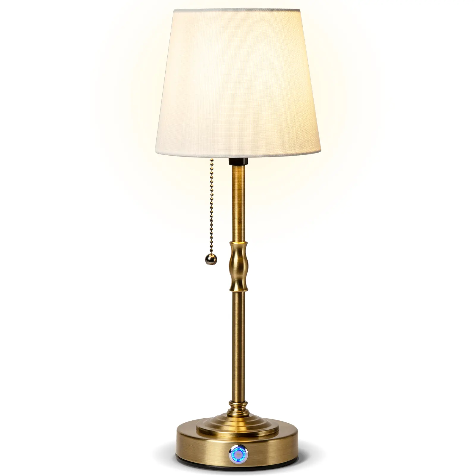 Cordless Waterproof LED Table Lamp with Cordless Freedom, 5W Max Power, 3-Level Dimming, Built-in Rechargeable Batteries, Included LED Bulbs, Brightness Control, Patio to Bedside Mood Lighting