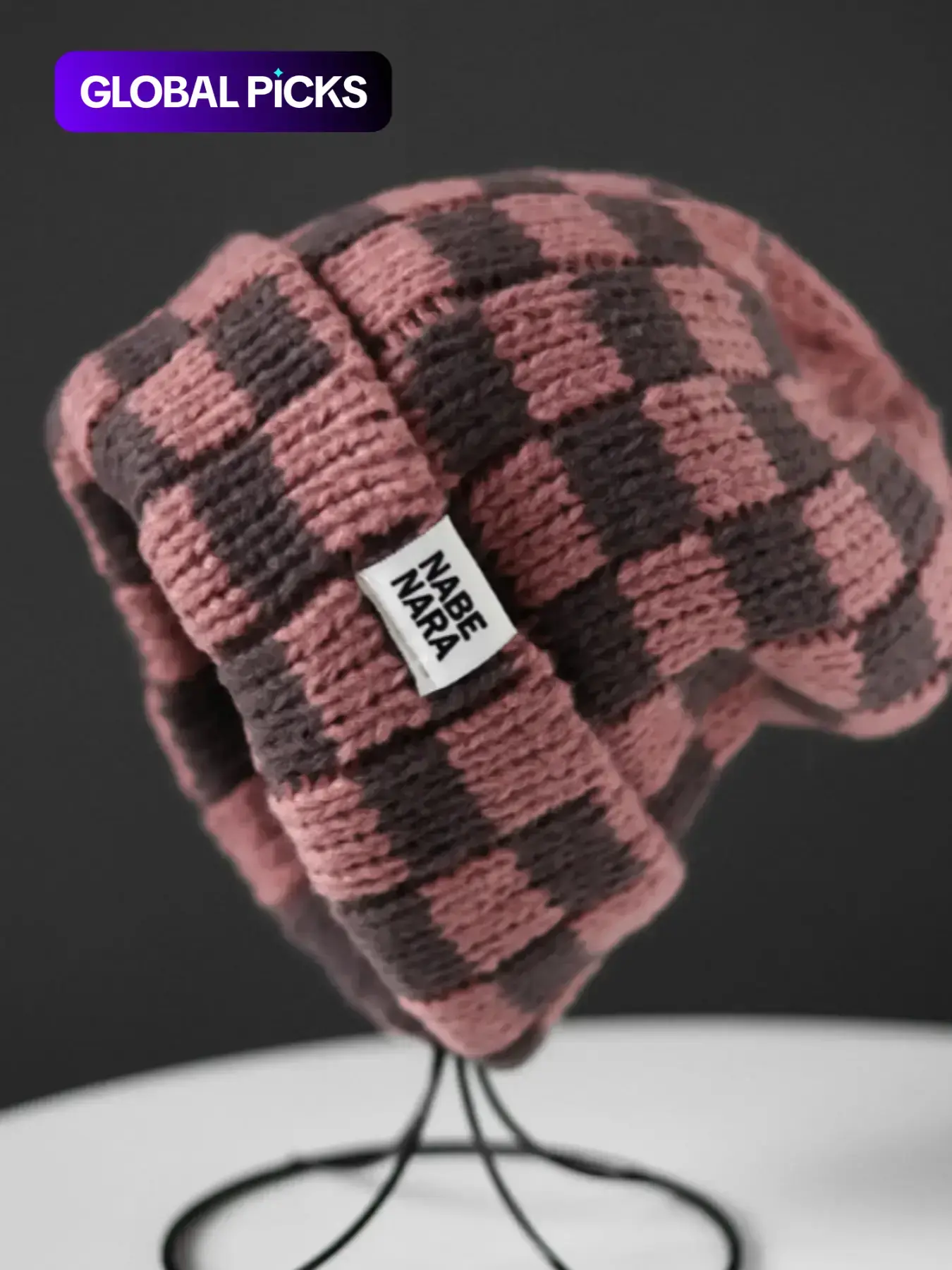 1 Piece Fashionable Patched Checkerboard Pattern Beanie, New Trendy Fitted Cool Hats for Men & Women, Casual Warm Knitted Winter Hat for Fall & Winter, Top Tier Beanie, Knitting Warm Hat, Beanies, Fashion Accessories