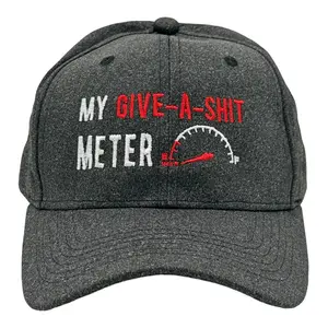 My Give A Shit Meter Hat Funny Sarcastic Novelty Baseball Cap Funny Hats Funny Sarcastic  Novelty Caps for Men Black - My Standard