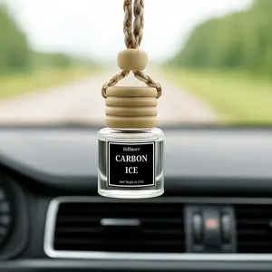 Carbon Ice   Glass Car Diffuser – Long-Lasting Car Air Freshener Calming Scent •