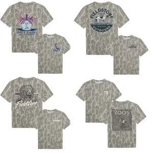 {Full Size S-5XL} Mossy Oak Bottomland Camo T-Shirt Fieldstone Roost Dirty Marsh Outfitters Graphic Tee Unisex Hunting Shirt Outdoor Streetwear Duck Dog Print Casual Top Breathable Lightweight Cotton TikTok Shop US Trendy Outfit