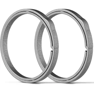 Titanium Key Rings, Side-Pushing Keyrings, Heavy Duty Split Ring,Large Key Chain Rings for  , Carabiner,  Tag